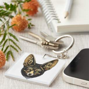 Black and golden art aesthetics year 2026 key ring