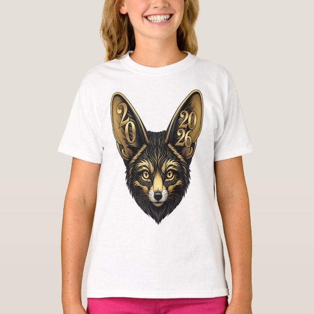 Black and golden art aesthetics year 2026 T-Shirt (Front)