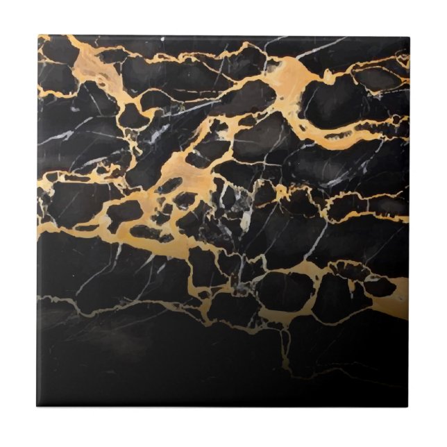 Black and Golden Marble Tile (Front)