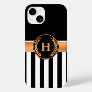 Black and Golden Monogram Case-Mate iPhone 14 Case