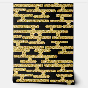 Black and Golden Pattern Modern Wallpaper