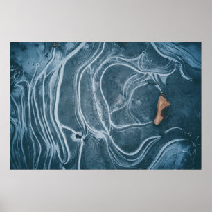 Black and gray abstract painting poster