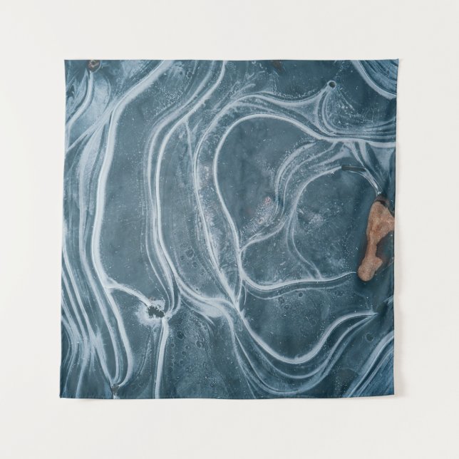Black and gray abstract painting tapestry (Front)