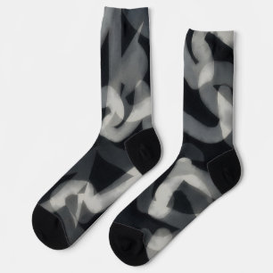 Black and Gray Crazy Socks Fun Socks