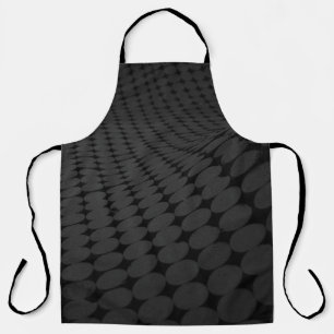 Black and gray dotted surface apron
