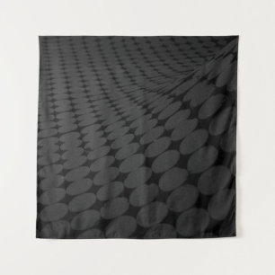 Black and gray dotted surface tapestry