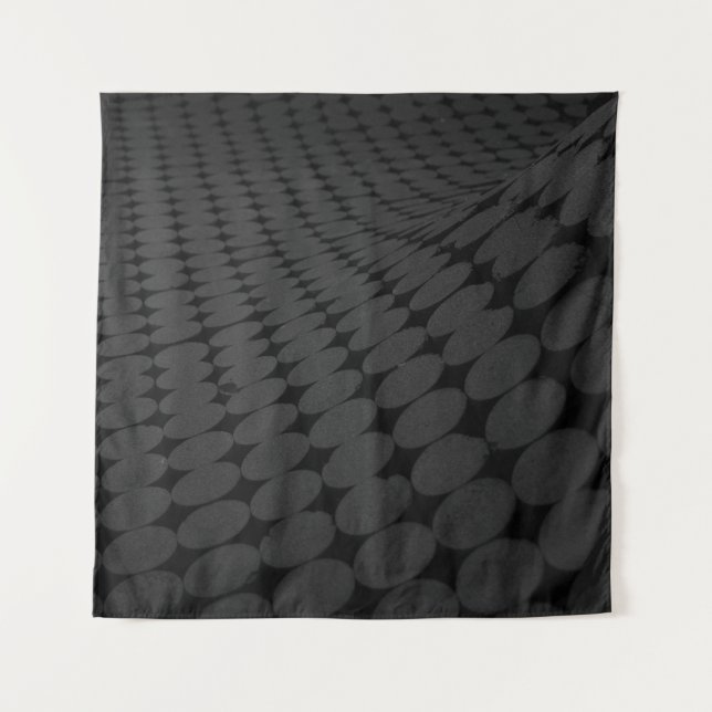 Black and gray dotted surface tapestry (Front)
