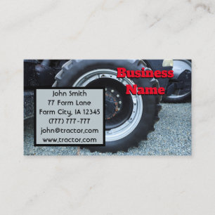Black and Gray Farm Tractor Business Card