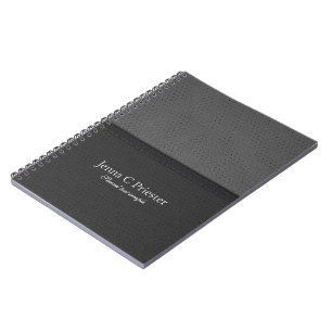 Black And Gray Faux Leather Texture Background Notebook