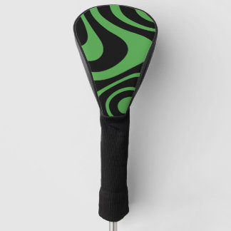 Black and Green Abstract Cool Design Driver Golf Head Cover