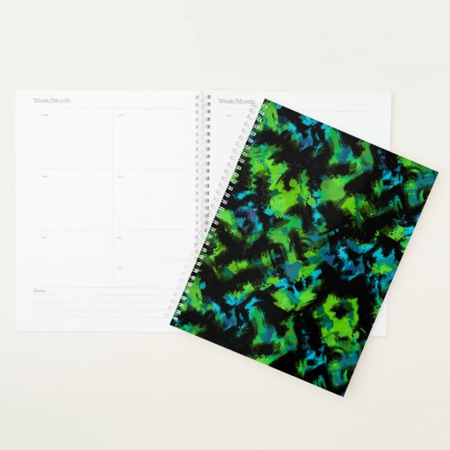 Black and green abstract planner (Display)