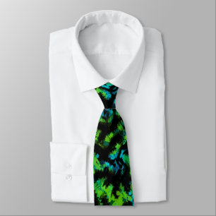 Black and green abstract  tie