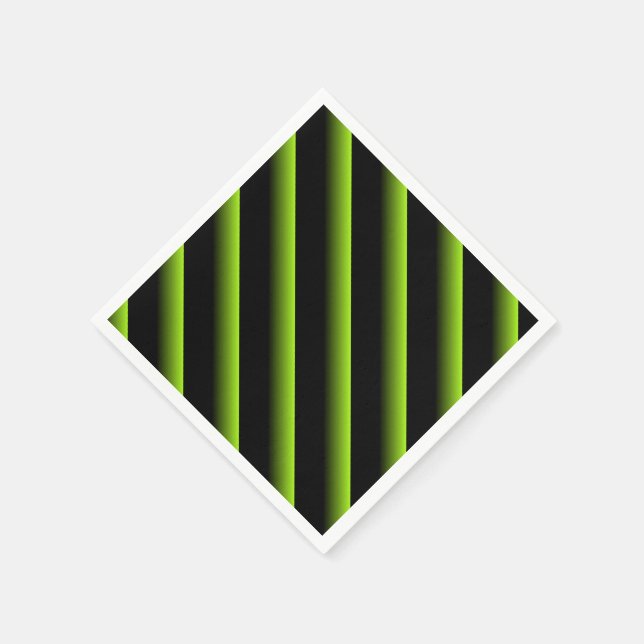 Black and Green Blended Diagonal Stripe Napkin (Corner)