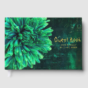 Black and Green Chrysanthemum  Guest Book
