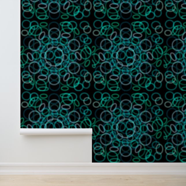 Black and green circles pattern wallpaper (Application)