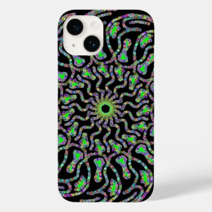 Black and Green Circular Design Case-Mate iPhone 14 Case