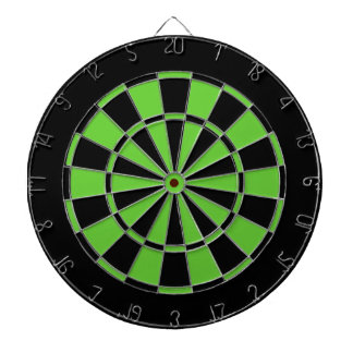 Black and Green Dartboard