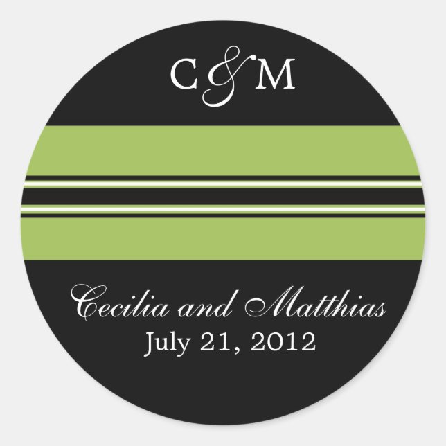 Black and Green Envelope Seal (Front)