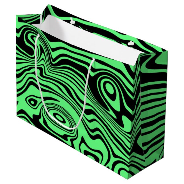 Black and Green Gift Bag (Front Angled)