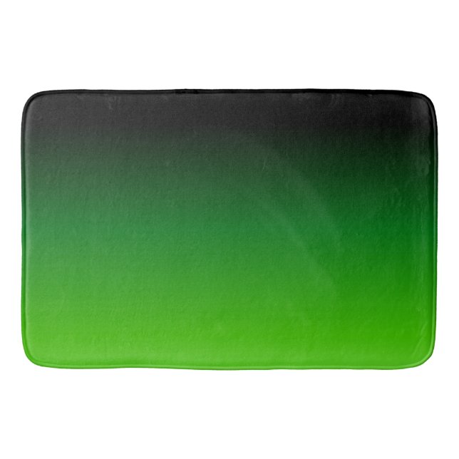 Black and Green Gradient 0921 Bath Mat (Front)