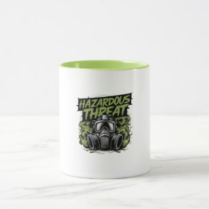 Black and Green Hazardous Illustration Mug
