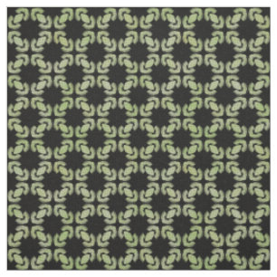 Black and Green Modern Urban Pattern Fabric