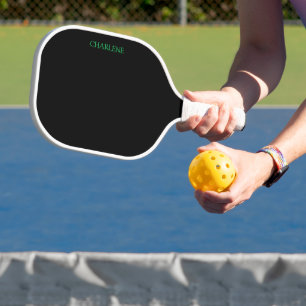Black and Green Personalised Pickleball Paddle