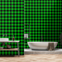 Black and Green Plaid Wallpaper