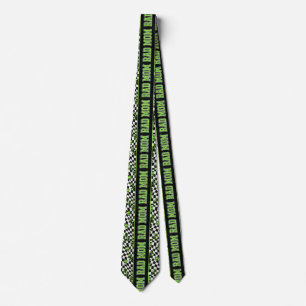 Black and Green Rad Mum small skulls Tie