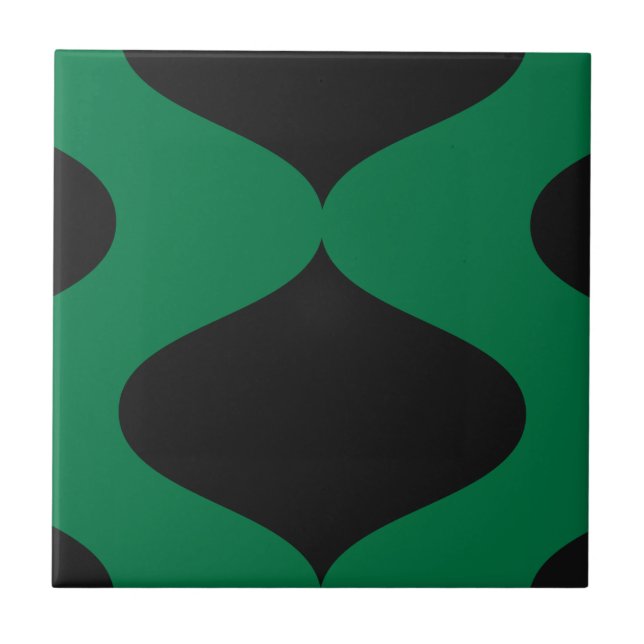 Black and Green Smooch Tile (Front)