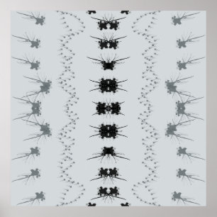 Black and grey abstract design poster