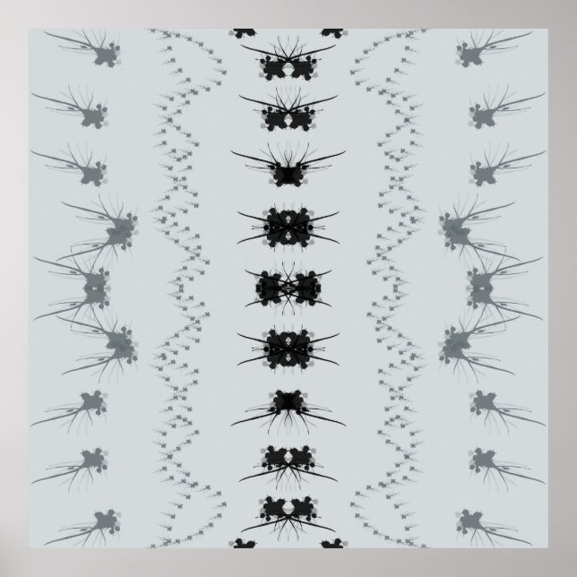 Black and grey abstract design poster (Front)