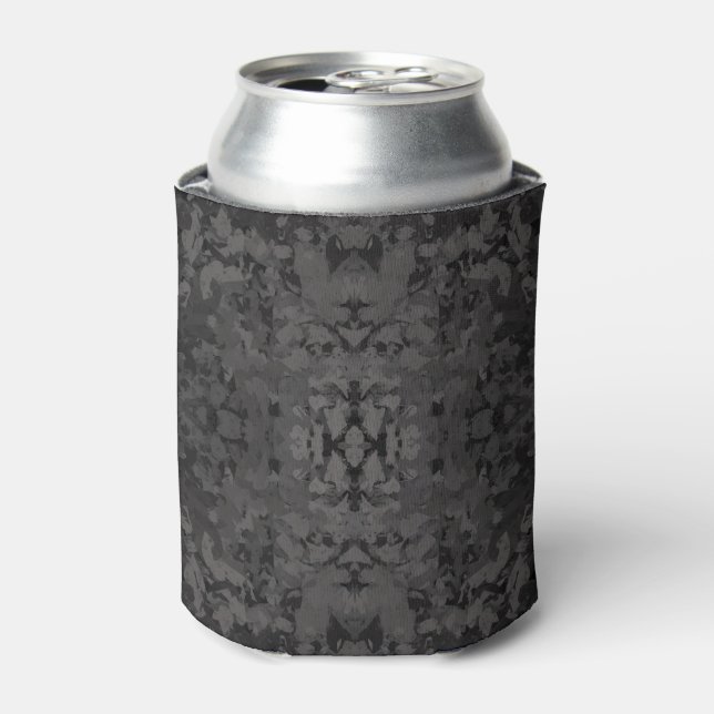 Black And Grey Abstract Graphic Art Design Can Cooler (Can Front)