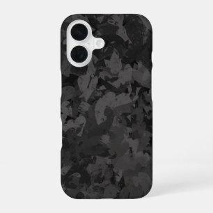 Black And Grey Abstract Graphic Art Design iPhone 16 Case