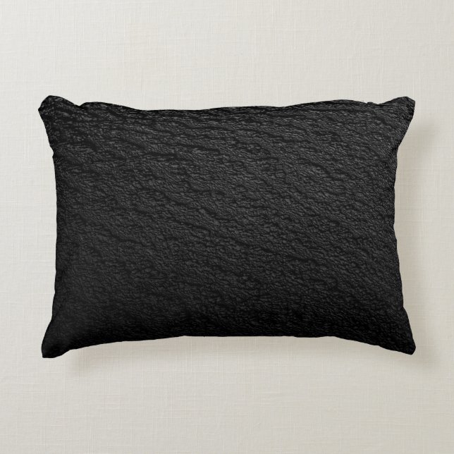 Black and grey area rug decorative cushion (Front)