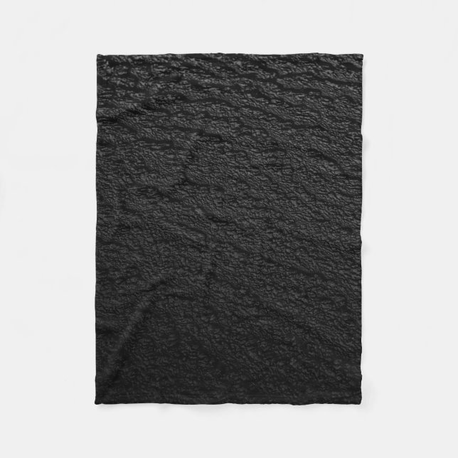 Black and grey area rug fleece blanket (Front)