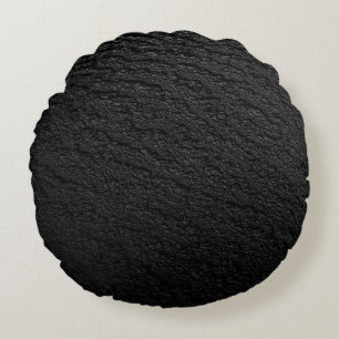 Black and grey area rug round cushion