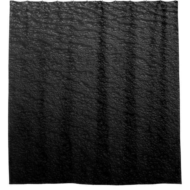 Black and grey area rug shower curtain (Front)