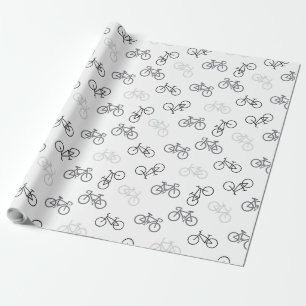 Black and Grey Bikes Wrapping Paper