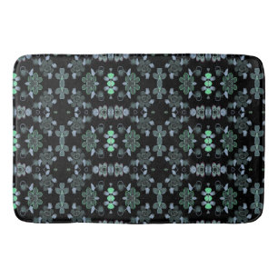 Black and Grey Blue Bath Mat