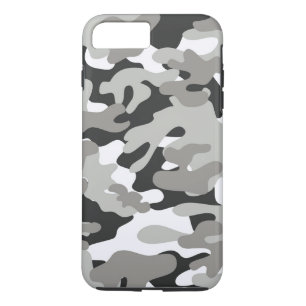 Black and Grey Camo Design iPhone 8 Plus/7 Plus Case