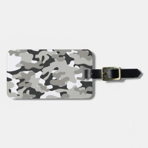 Black and Grey Camo Luggage Tag