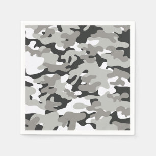 Black and Grey Camo Napkin