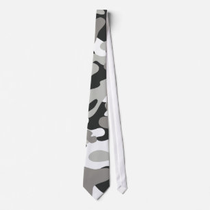 Black and Grey Camo Tie