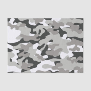 Black and Grey Camo Tissue Paper