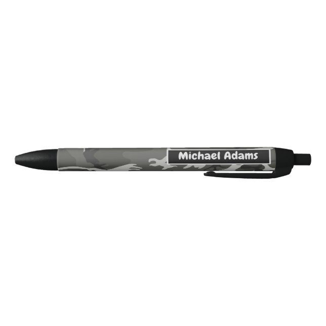 Black and Grey Camouflage Back to School Ink Pen (Bottom)