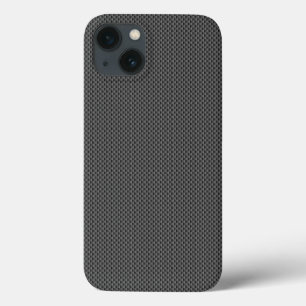 Black and Grey Carbon Fibre Pattern Base iPhone 13 Case
