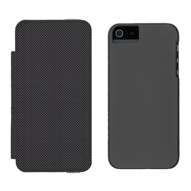 Black and Grey Carbon Fibre Polymer Incipio iPhone Wallet Case (Side by Side)