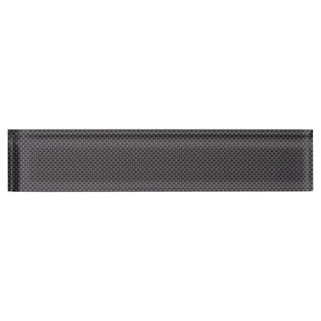 Black and Grey Carbon Fibre Polymer Nameplate (Front)