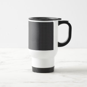 Black and Grey Carbon Fibre Polymer Travel Mug